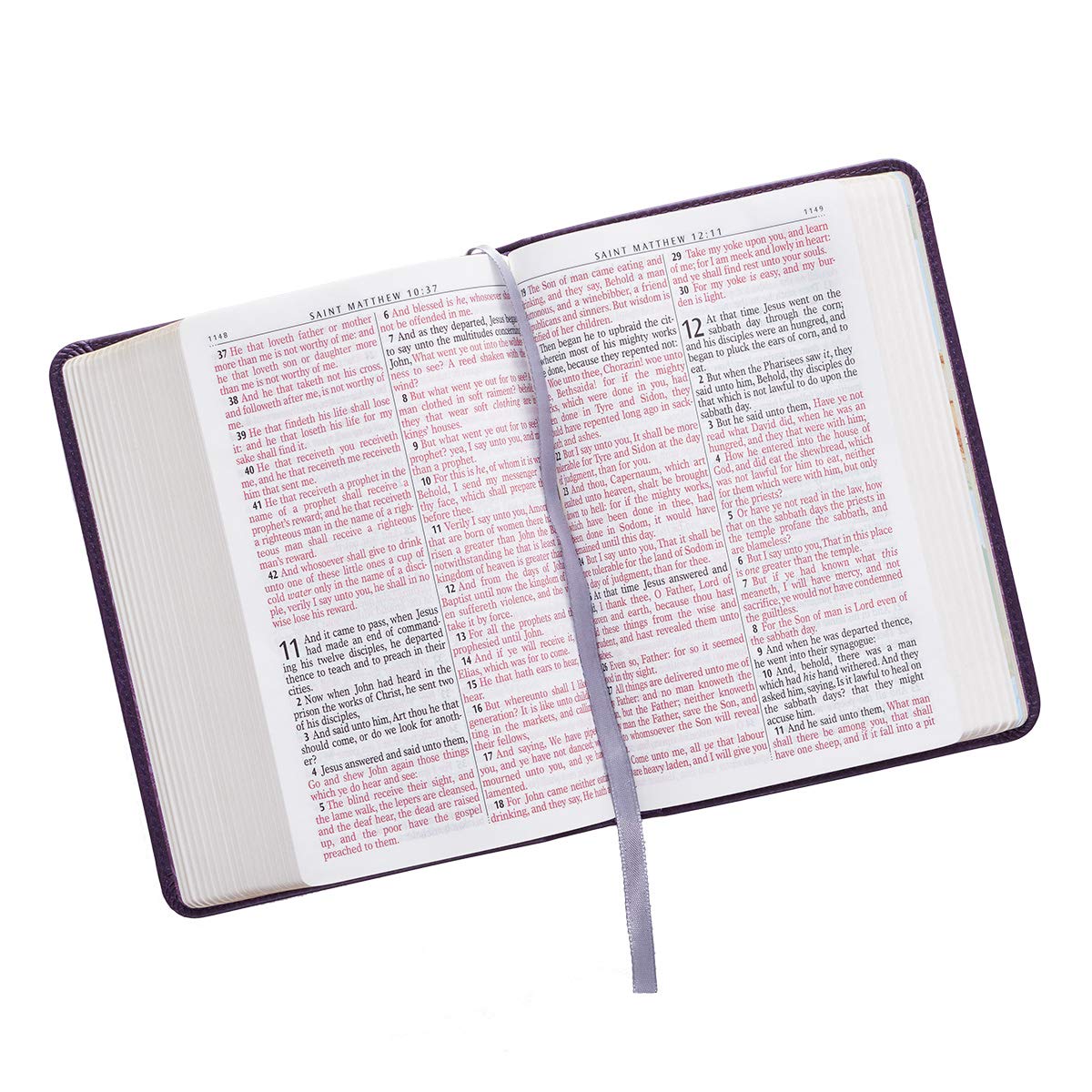 Foto 8 pulgar | Libro Christian Art Gifts Kjv Holy Bible Con Letra Grande, Color Morado - Venta Internacional.