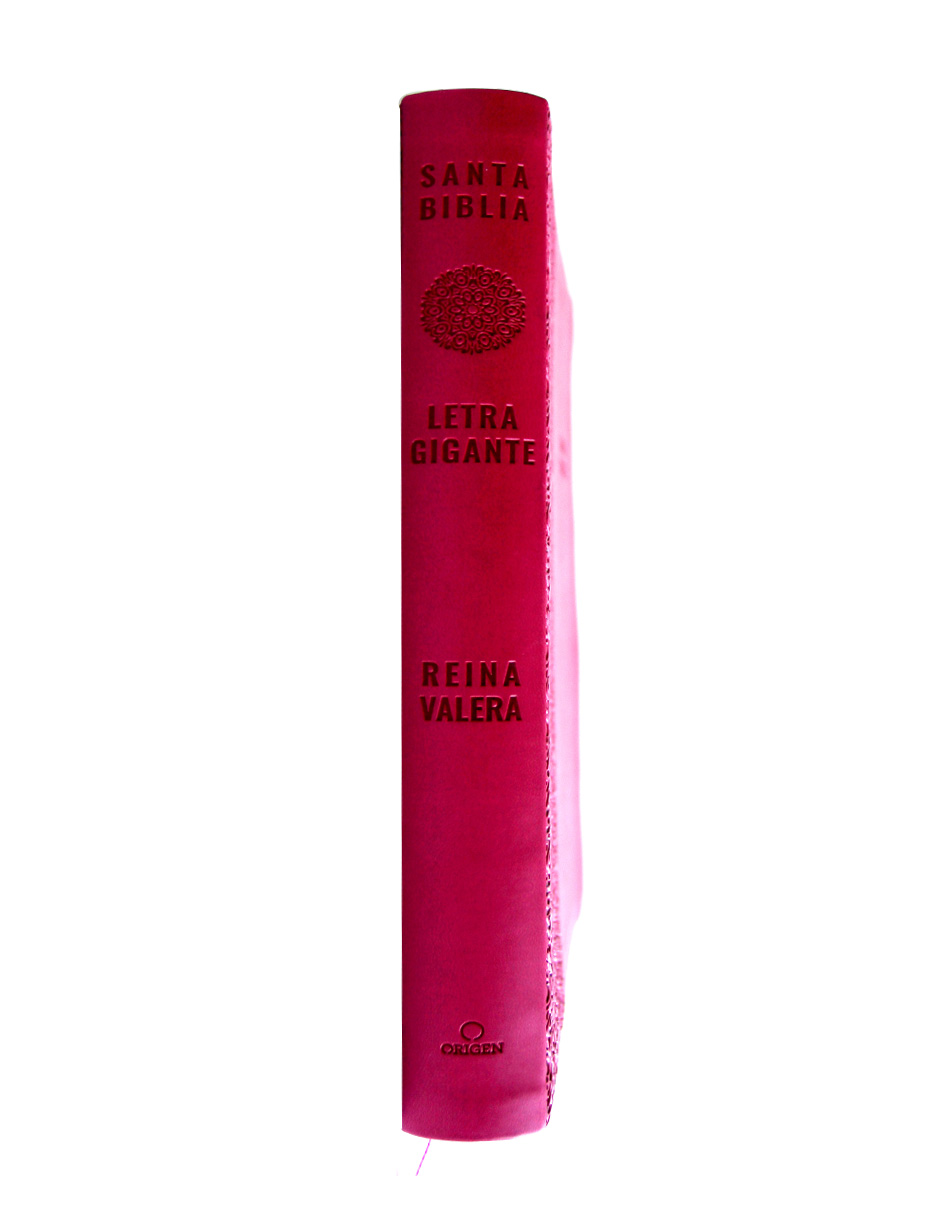 Foto 4 pulgar | Biblia Reina Valera Letra Súper Gigante, Símil Piel Fucsia