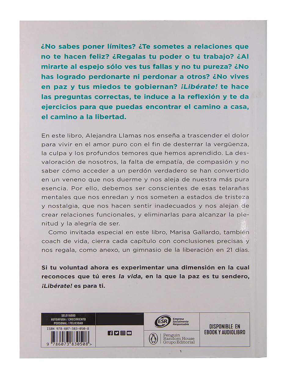 Foto 5 pulgar | Libro ¡libérate! Editorial Debolsillo Autor Alejandra Llamas