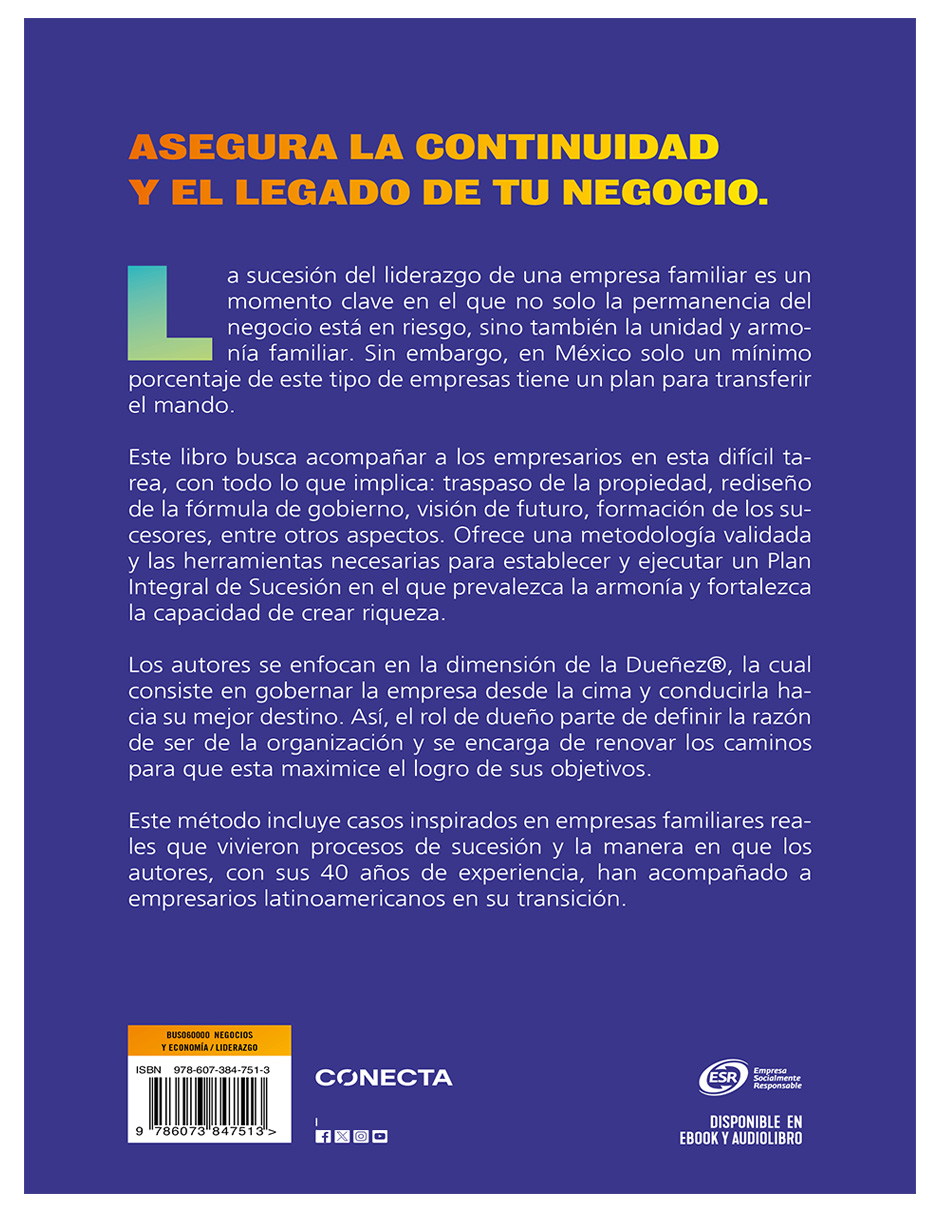 Foto 3 pulgar | Libro Sucesión Editorial Conecta Autor Carlos A. Dumois Guillermo Gutiérrez