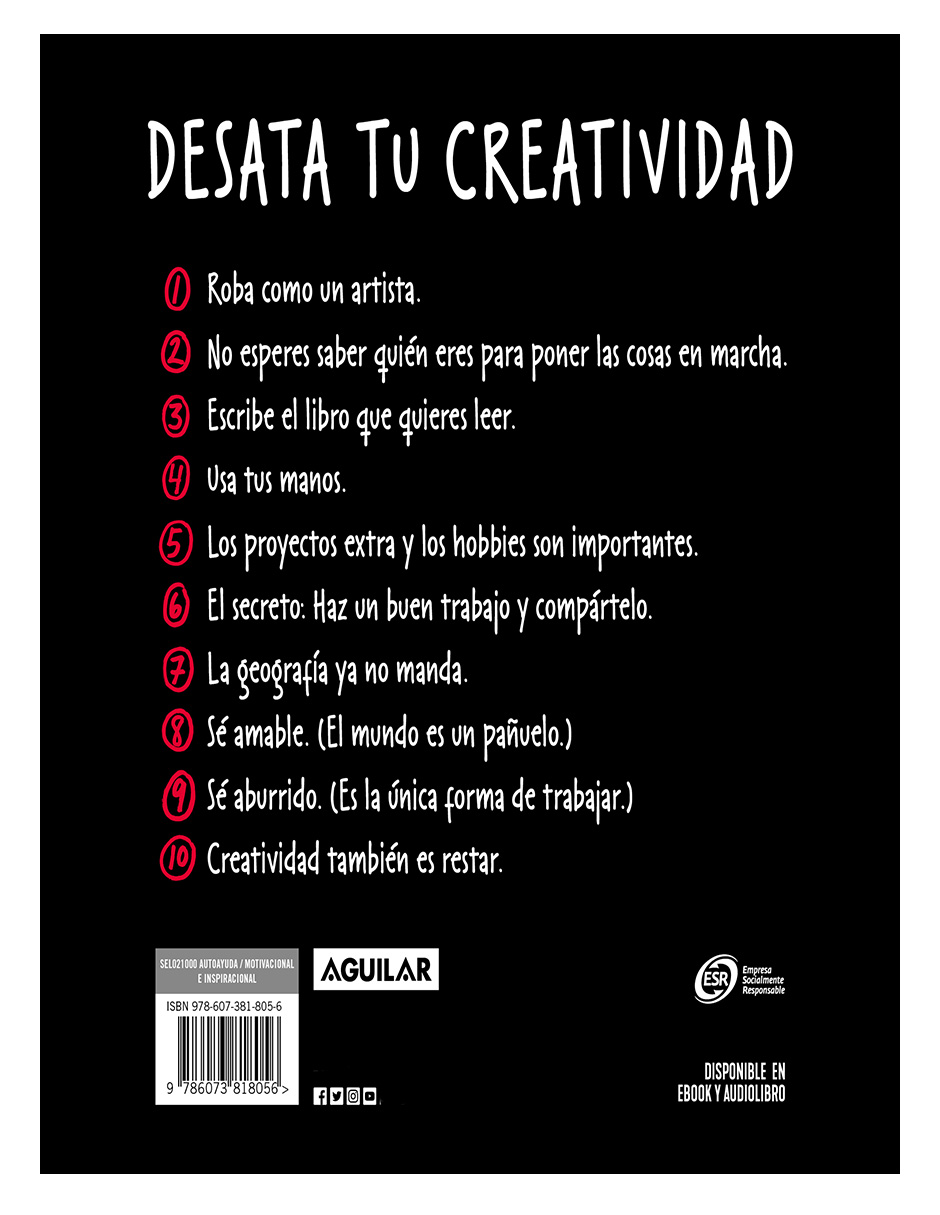 Foto 2 | Libro Roba como un Artista Editorial Aguilar Autor Austin Kleon