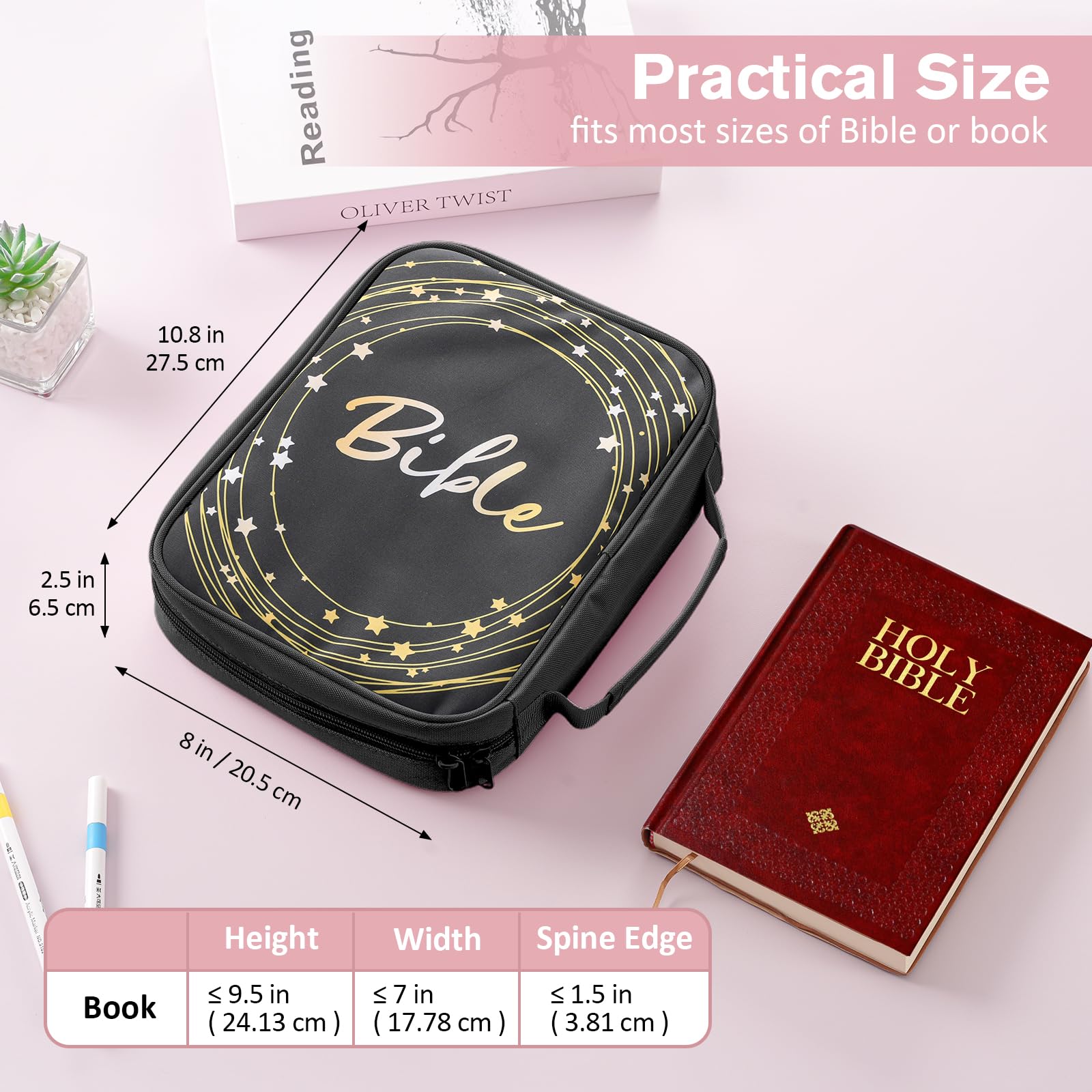 Foto 3 pulgar | Funda Bíblica Procase De Gran Capacidad Para El Estudio De La Biblia - Venta Internacional.
