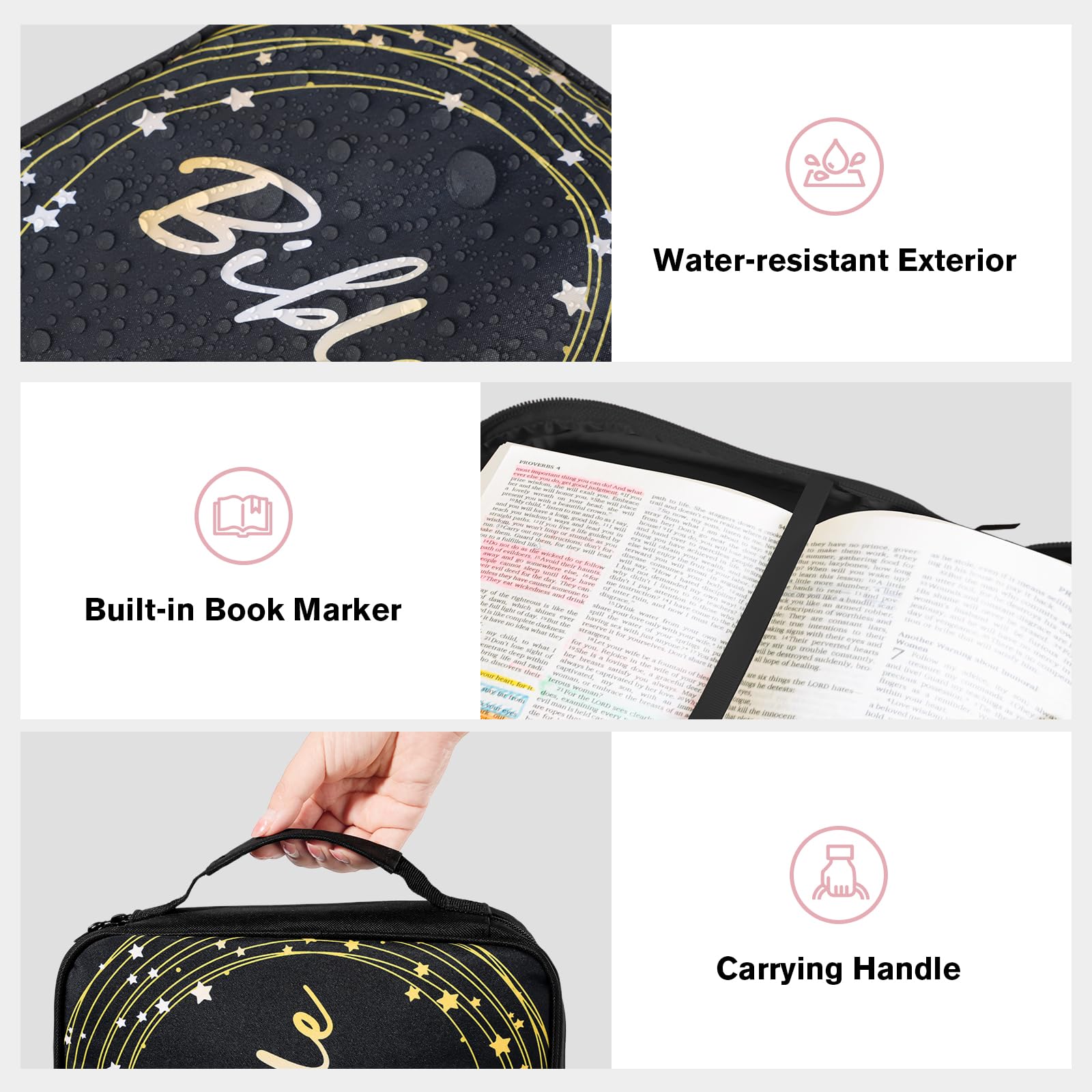 Foto 6 pulgar | Funda Bíblica Procase De Gran Capacidad Para El Estudio De La Biblia - Venta Internacional.