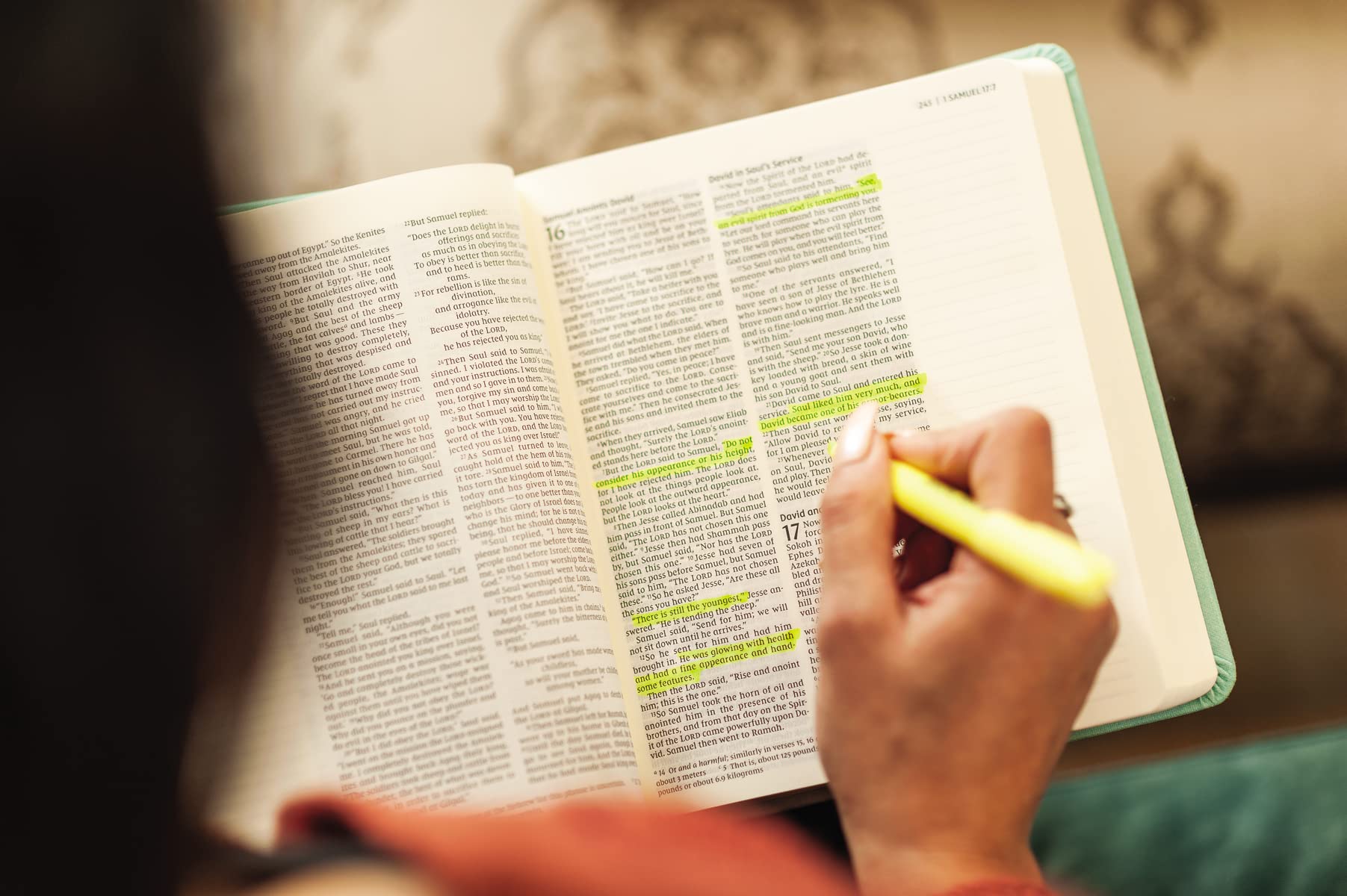 Foto 7 | Bible Niv Journal The Word, Tapa Dura De Doble Columna, Verde Azulado - Venta Internacional.