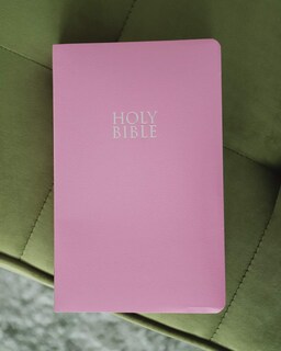 Foto 2 | Libro Niv, Regalo Y Premio De La Biblia, Con Aspecto De Cuero, Rosa Y Letra Roja - Venta Internacional.