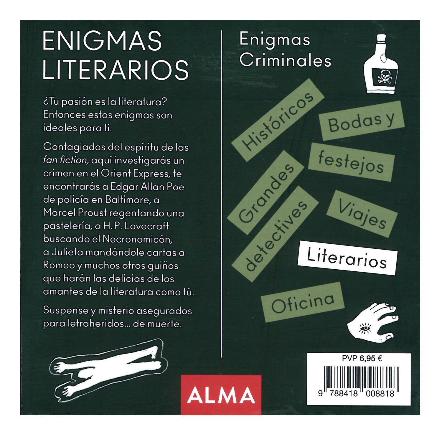 Foto 3 pulgar | Enigmas Literarios Alma Rústica Negro