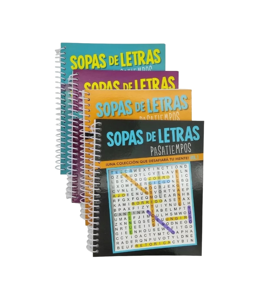 Set de 4 Sopas de Letras Belug Multicolor $539