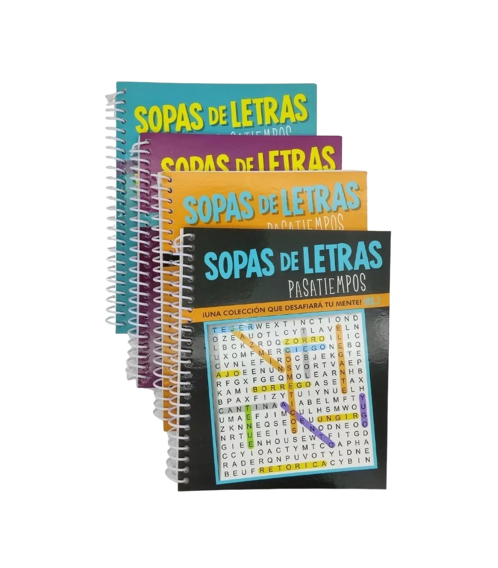 Foto 2 pulgar | Set de 4 Sopas de Letras Belug Multicolor
