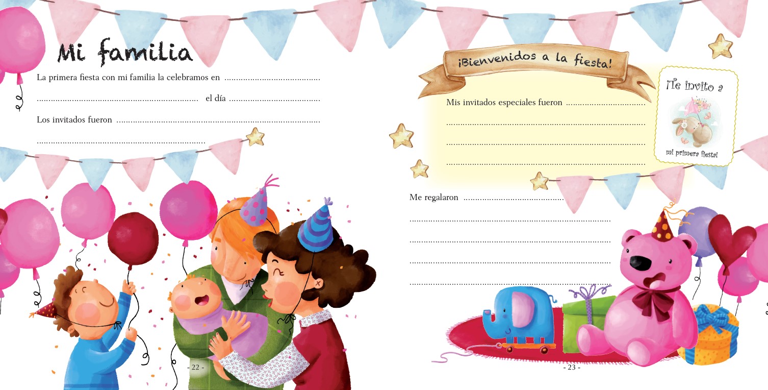 Foto 3 pulgar | Álbum De Bebé - Niña: Mi Primer Año De Varios Autores. Marin Tapa Dura
