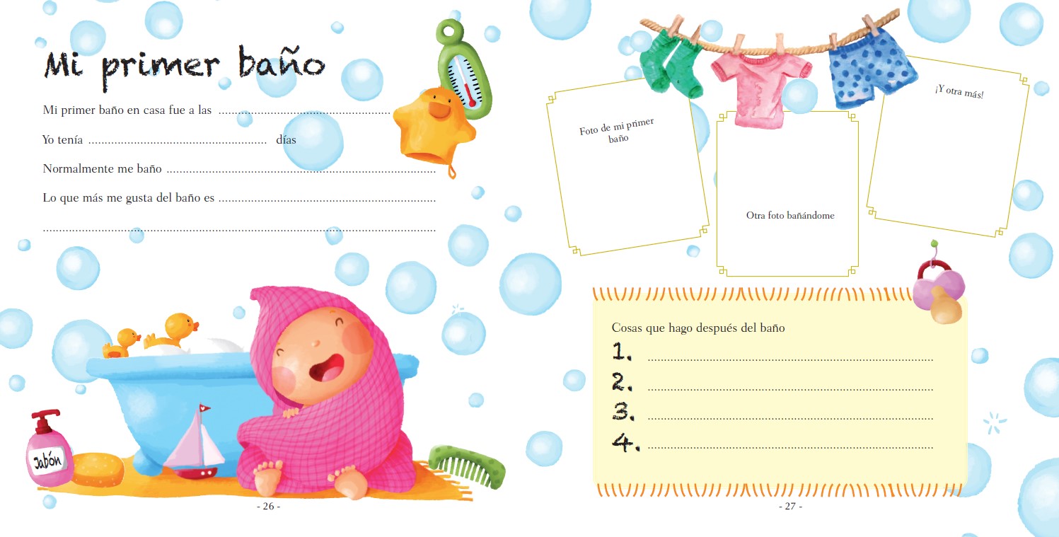 Foto 4 pulgar | Álbum De Bebé - Niña: Mi Primer Año De Varios Autores. Marin Tapa Dura