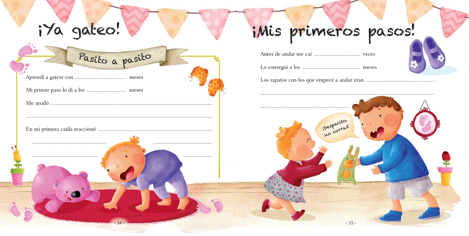 Foto 5 pulgar | Álbum De Bebé - Niña: Mi Primer Año De Varios Autores. Marin Tapa Dura
