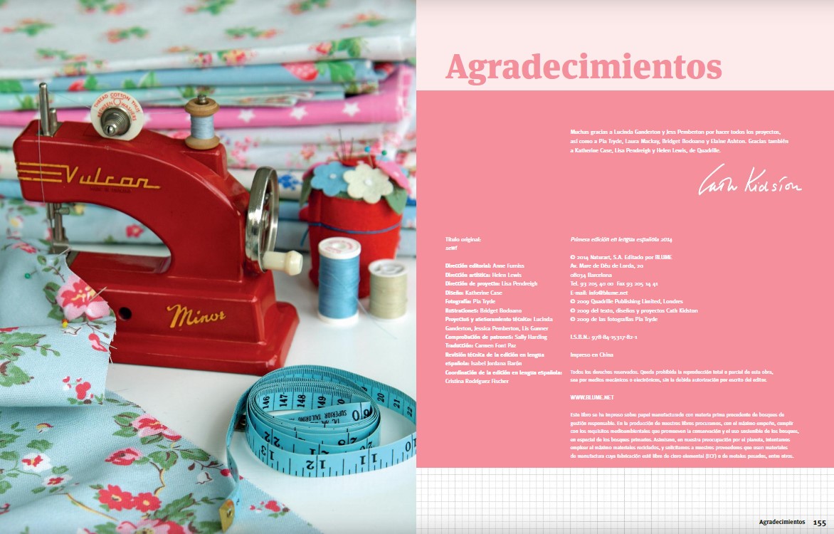 Foto 6 pulgar | ¡coser! De Cath Kidston Blume Tapa Blanda
