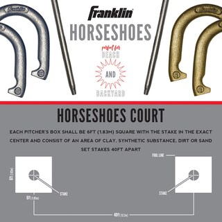 Foto 4 | Juego De Herraduras Franklin Sports De Hierro Fundido Con Estacas De Acero - Venta Internacional.