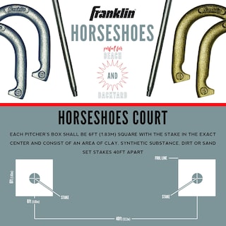 Foto 4 | Set De Herraduras Franklin Sports Starter Con 4 Herraduras Y 2 Estacas - Venta Internacional.