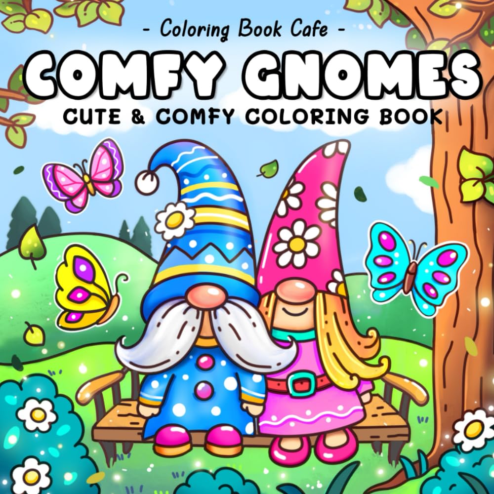 Foto 2 pulgar | Libro Para Colorear Comfy Gnomes Cute & Comfy Para Adultos Y Adolescentes - Venta Internacional.
