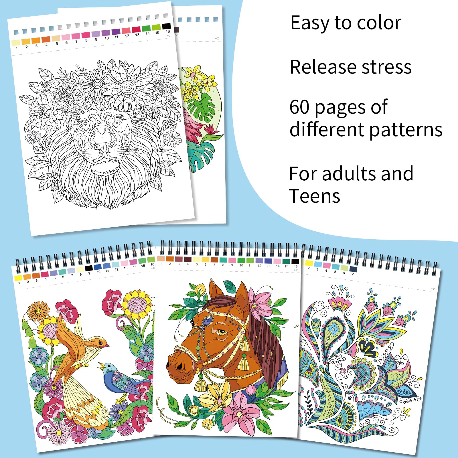Foto 7 pulgar | Libros Para Colorear Kalysky Relaxation Adult Colorea Por Números - Venta Internacional.