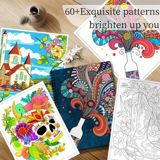 Foto 2 | Set De Libros Para Colorear Kalysky Adult Animals Flowers 3 Books - Venta Internacional.