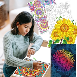 Foto 5 | Set De Libros Para Colorear Kalysky Adult Animals Flowers 3 Books - Venta Internacional.