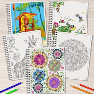 Foto 6 | Set De Libros Para Colorear Kalysky Adult Animals Flowers 3 Books - Venta Internacional.