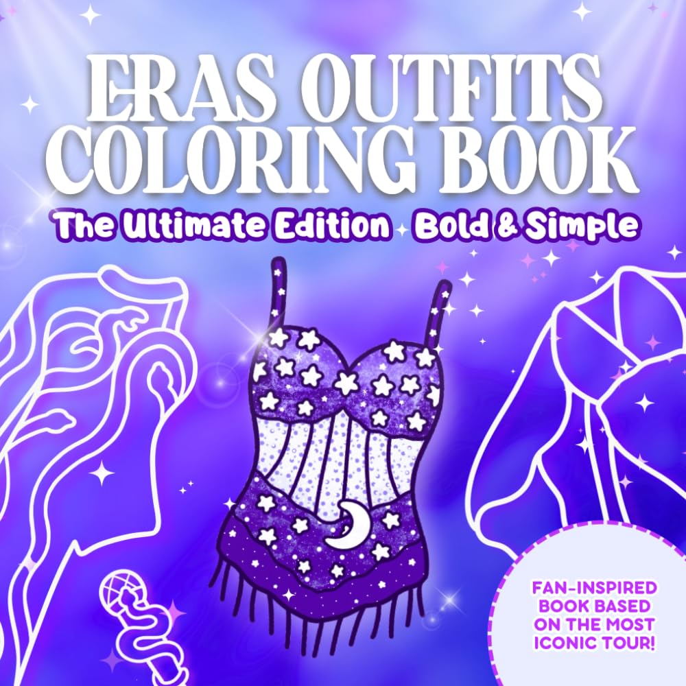 Coloring Book Eras Outfits: La Edición Definitiva Para Fanáticos - Venta Internacional.