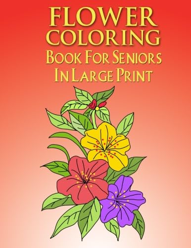 Foto 1 | Libro Para Colorear Genérica Flower Para Personas Mayores En Letra Grande - Venta Internacional.
