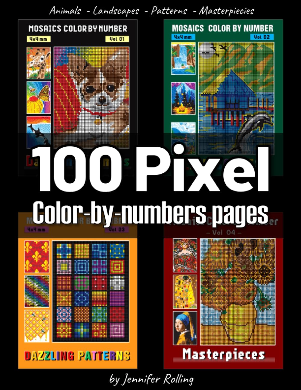 Libro De Colorear De 100 Píxeles Para Colorear Por Números Para Adultos - Venta Internacional.