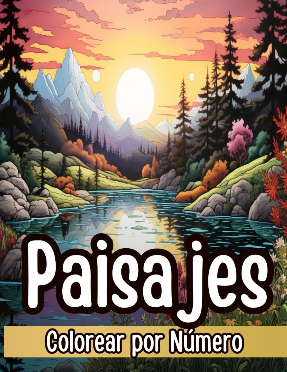Libro Para Colorear Para Adultos: Paisajes Relajantes Con Paleta De Colores - Venta Internacional.