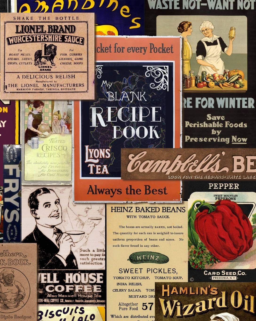 Libro De Recetas En Blanco, Diario De Recetas, 100 Páginas, Vintage - Venta Internacional.