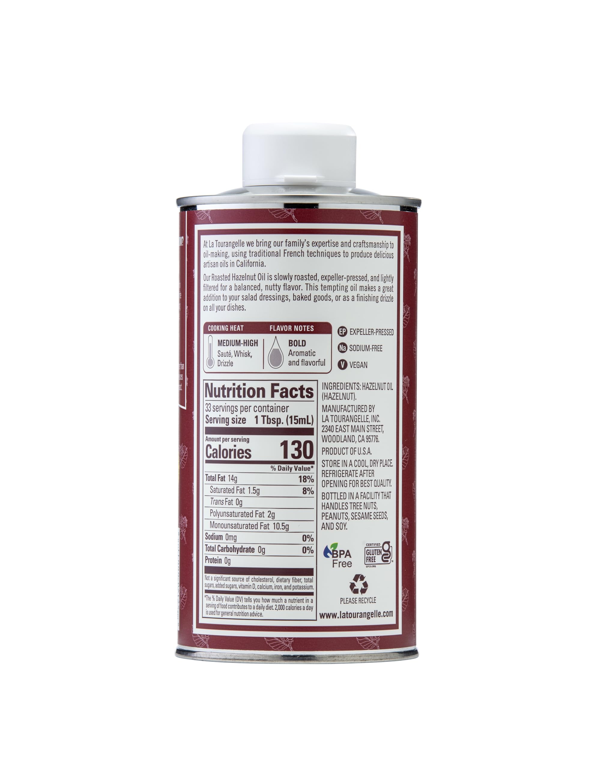 Foto 4 pulgar | Aceite De Avellana La Tourangelle Tostado Con Alto Contenido De Ácido Oleico  500 Ml - Venta Internacional.