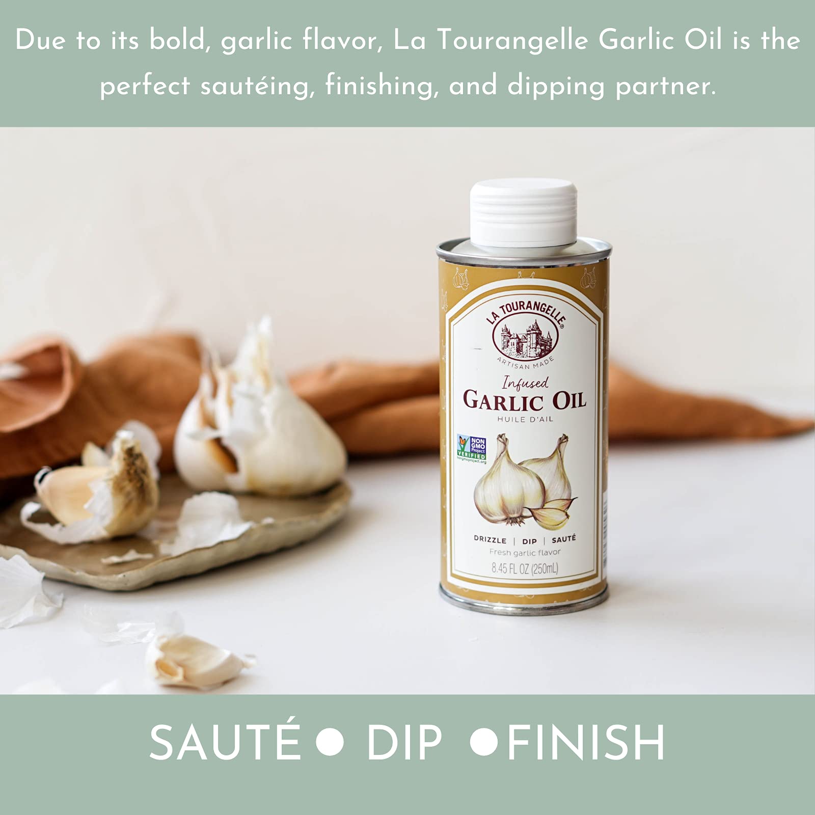 Foto 6 pulgar | Aceite De Ajo La Tourangelle Con Alto Contenido De Oleico 250 Ml Para Cocinar - Venta Internacional.