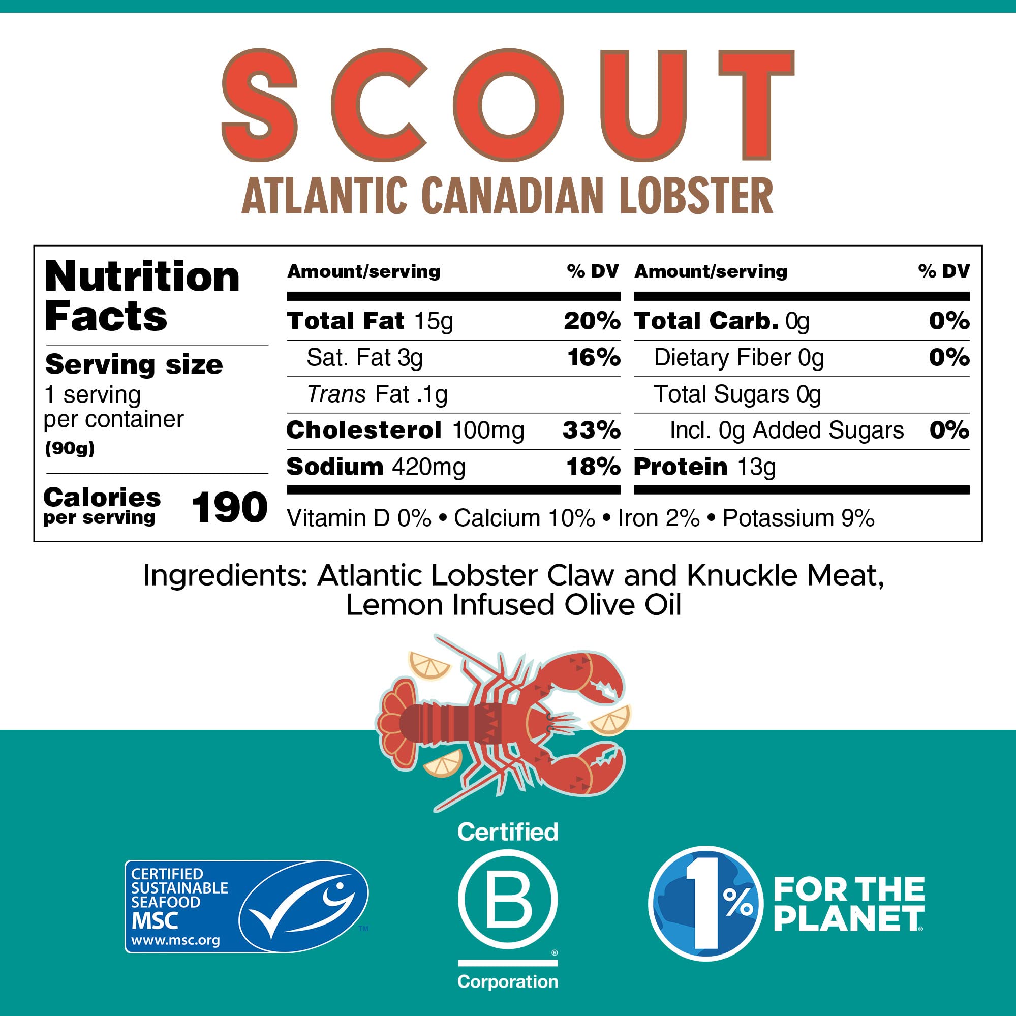 Foto 3 | Langosta Canadiense Meals Scout Atlantic 94 6 Ml Sin Gluten - Venta Internacional.