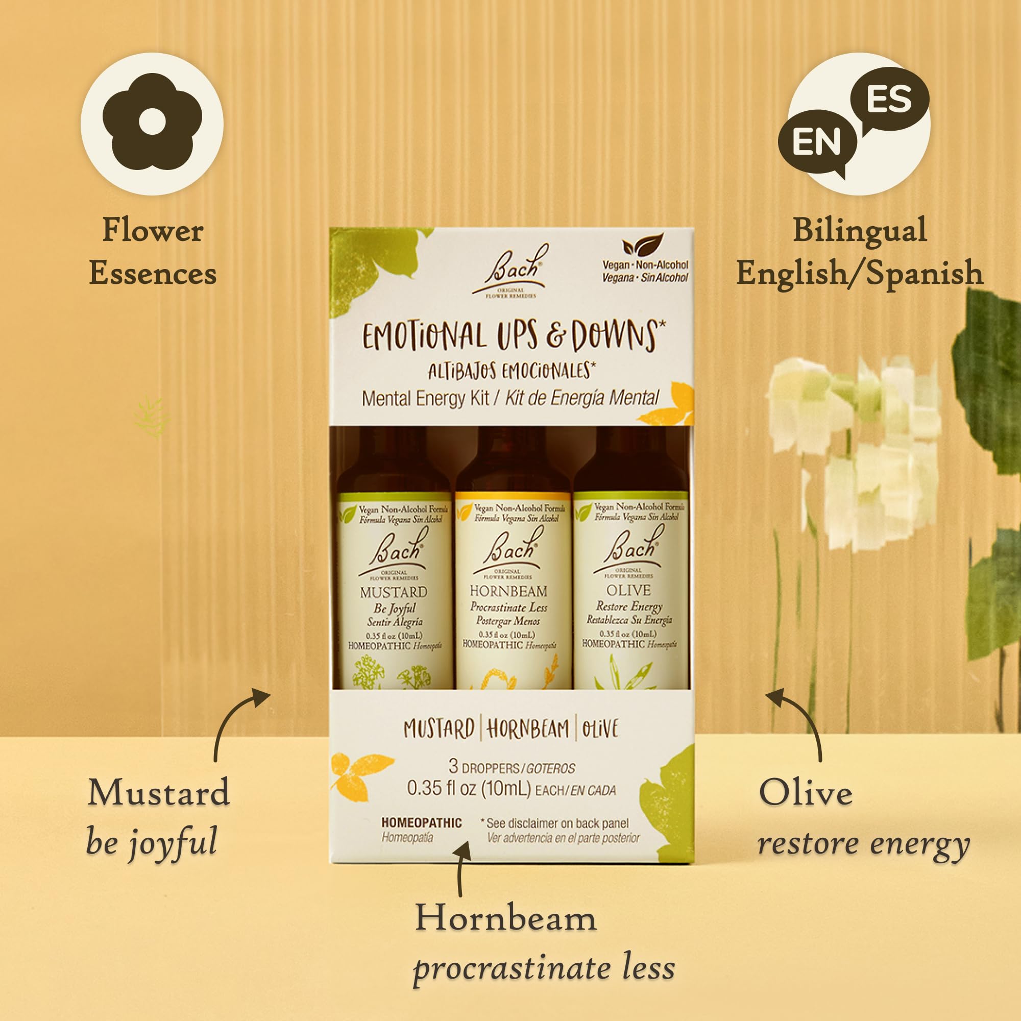 Foto 3 pulgar | Set De Trío Flower Remedies Bach Emotional Ups & Downs  3 X 10 Ml - Venta Internacional.