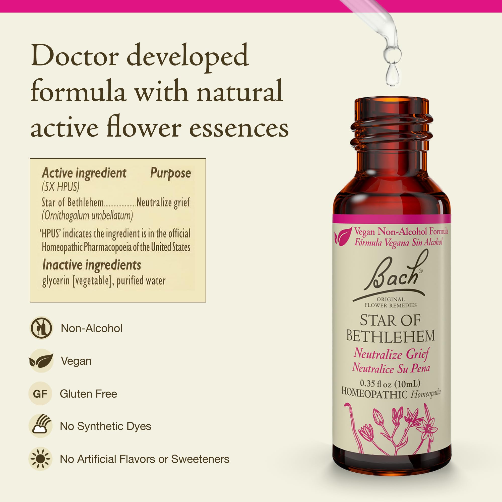 Foto 3 pulgar | Remedios Florales Bach Star Of Bethlehem  10 Ml  Sin Alcohol - Venta Internacional.