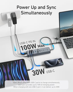 Foto 4 | Hub Usb-c Anker 11 En 1 De 10 Gbps De Datos Con 4 Puertos Usb-a Y 4 Usb-c - Venta Internacional