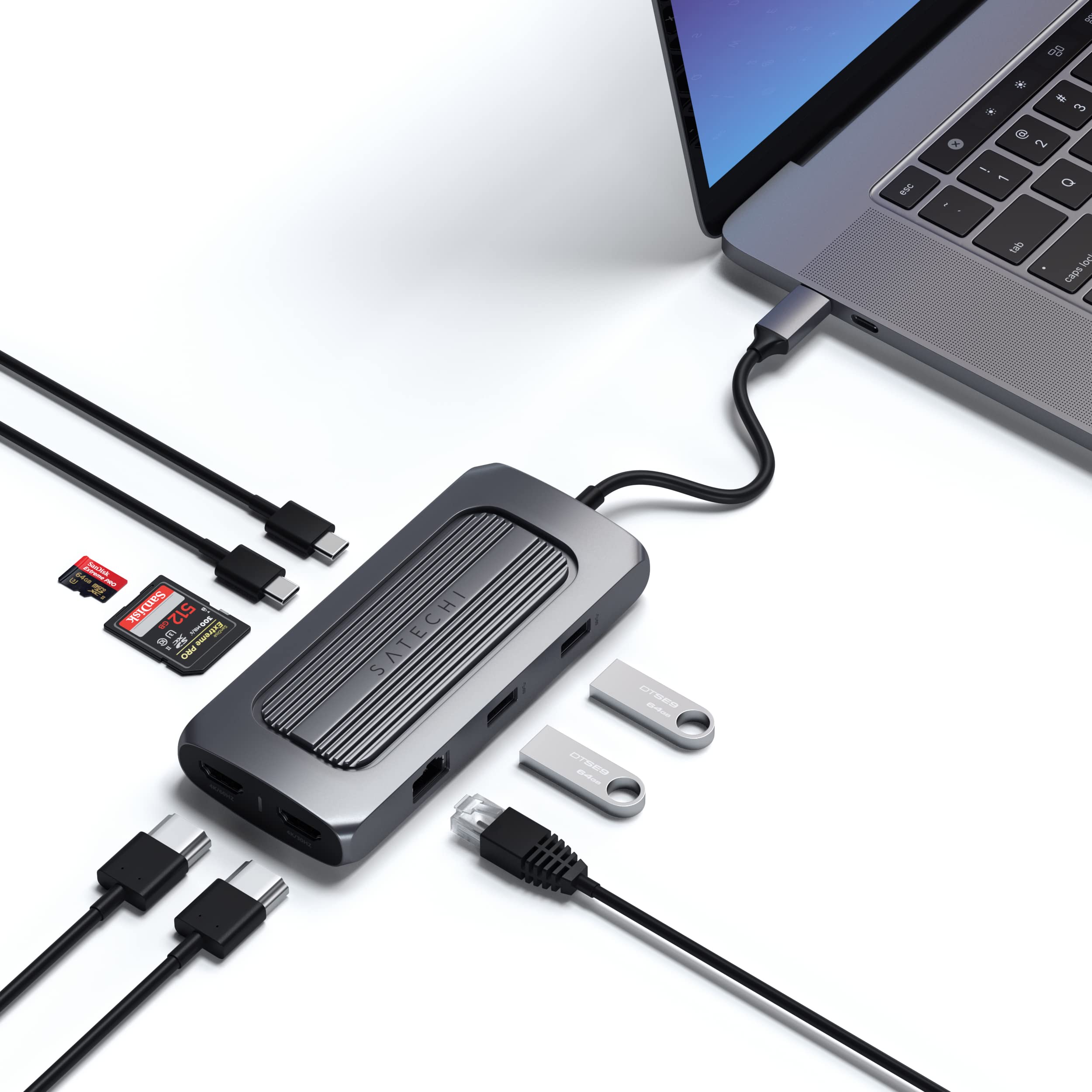 Foto 3 pulgar | Adaptador Mx Multipuerto Usb-c Satechi Dual 4k Hdmi 100w Pd - Venta Internacional.