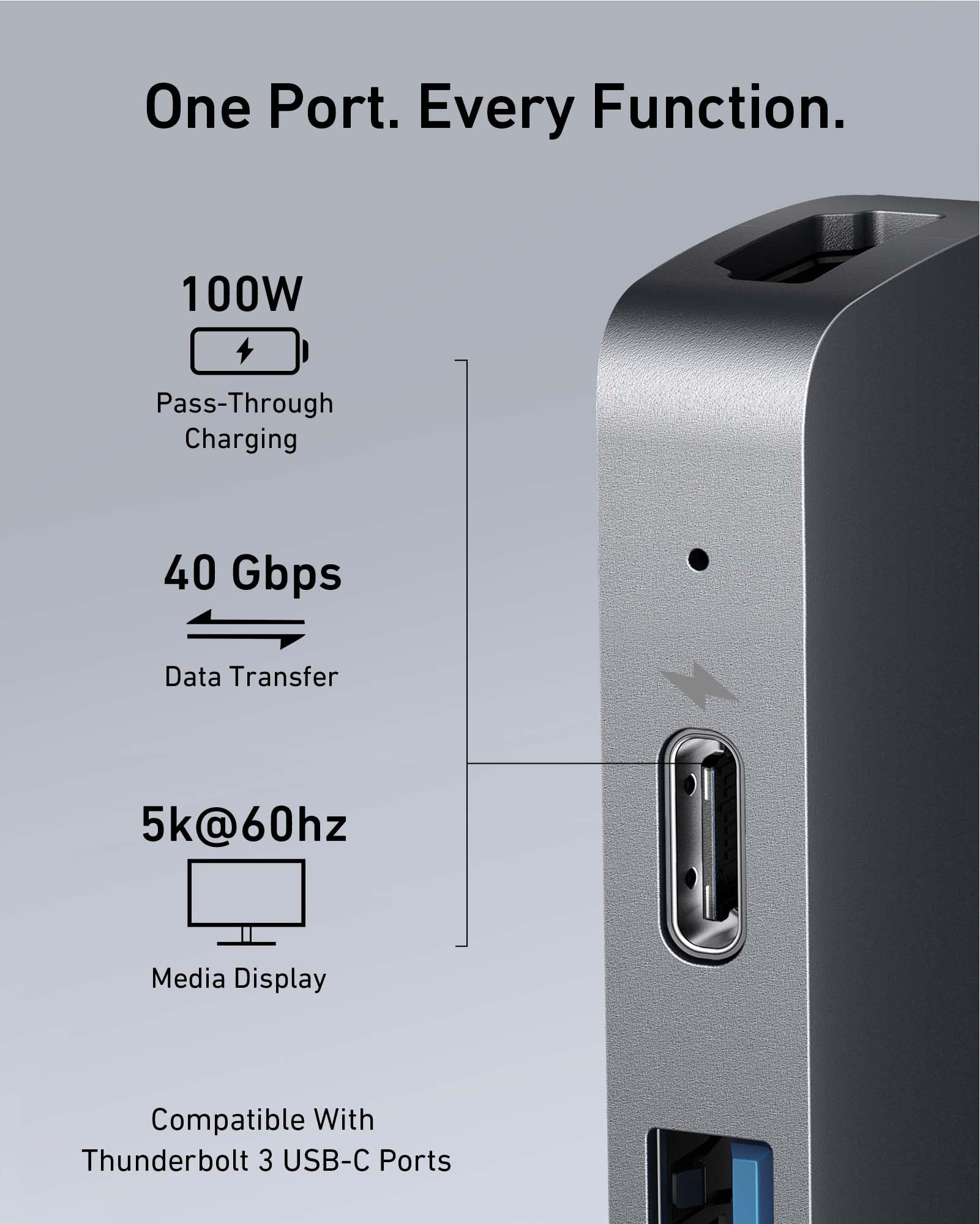 Foto 5 pulgar | Hub Usb C Anker 7 En 2 Para Macbook Con Suministro De Alimentación De 100 W - Venta Internacional.