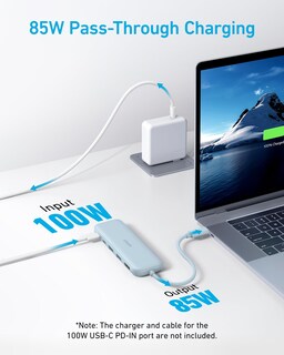 Foto 3 | Hub Usb-c Anker 332 5 En 1 Con Hdmi 4k, Puertos Usb-c/a De 5 Gbps, Azul - Venta Internacional.
