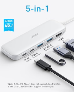Foto 2 | Hub Usb-c Anker 332 5 En 1 Con Hdmi 4k Para Macbook Pro, Color Blanco - Venta Internacional.