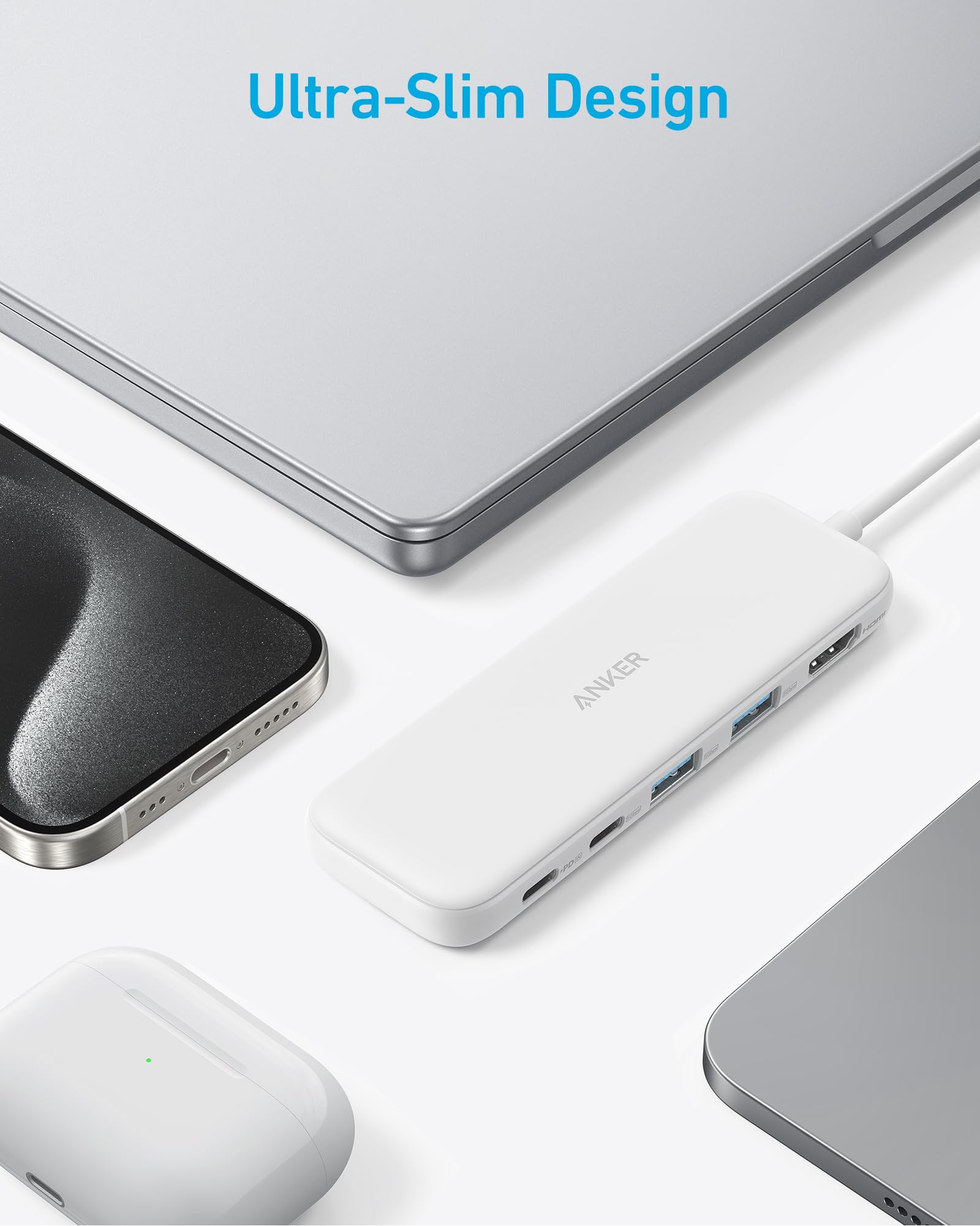 Foto 7 pulgar | Hub Usb-c Anker 332 5 En 1 Con Hdmi 4k Para Macbook Pro, Color Blanco - Venta Internacional.