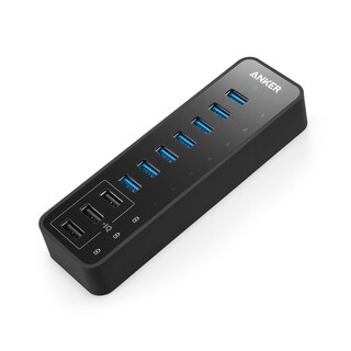 Foto 1 | Hub De Datos Anker De 10 Puertos, 60 W, Con 7 Puertos Usb 3.0 Y 3 Cargadores Poweriq - Venta Internacional.
