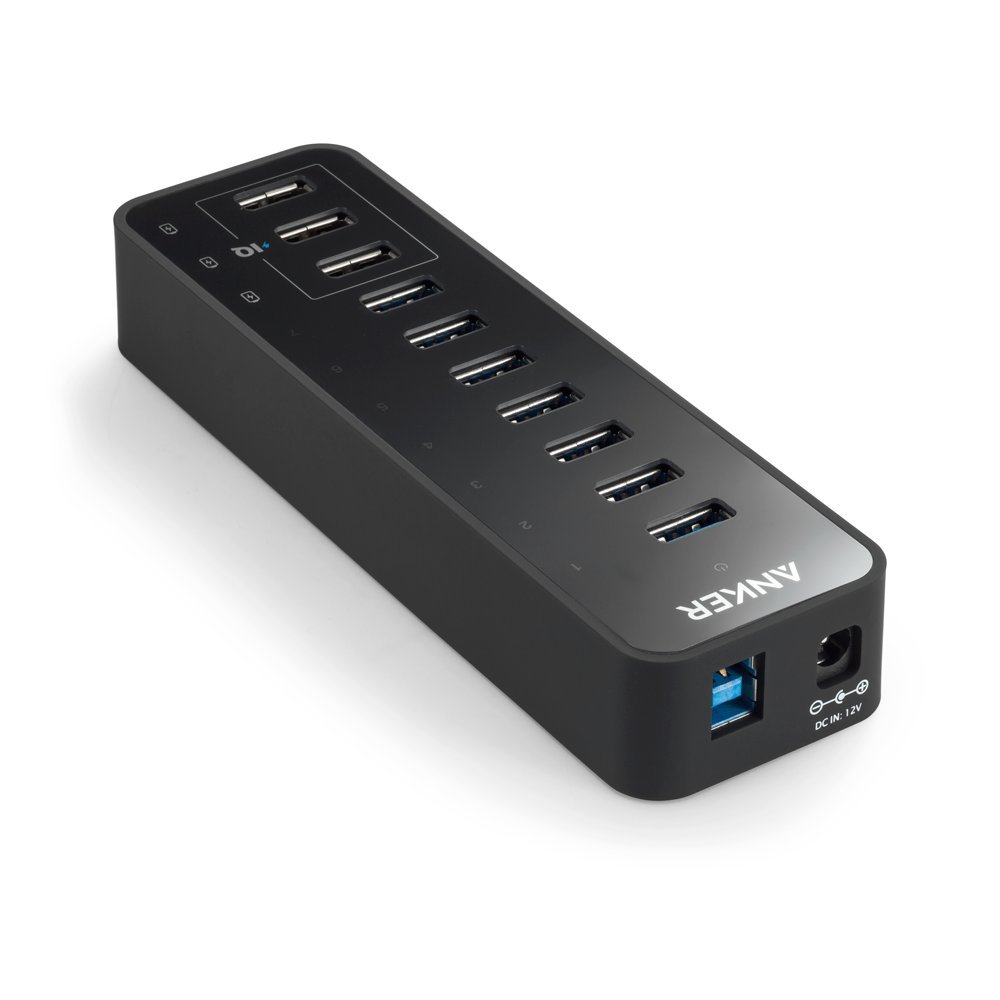 Foto 5 | Hub De Datos Anker De 10 Puertos, 60 W, Con 7 Puertos Usb 3.0 Y 3 Cargadores Poweriq - Venta Internacional.