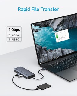 Foto 4 | Hub Usb-c Anker De Doble Pantalla 10 En 1 Hdmi 4k @30hz Vga 1080p - Venta Internacional.