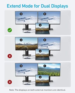 Foto 7 | Hub Usb-c Anker De Doble Pantalla 10 En 1 Hdmi 4k @30hz Vga 1080p - Venta Internacional.