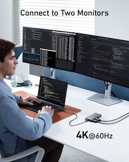 Foto 6 | Hub Usb-c Anker 556 Usb4 8 En 1 Con Cable De 0,5 M De 10 Gbps Negro - Venta Internacional.