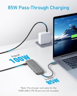 Foto 3 | Hub Usb-c Anker 332 5 En 1 Con Hdmi 4k, Puertos Usb-c/a De 5 Gbps, Gris - Venta Internacional.