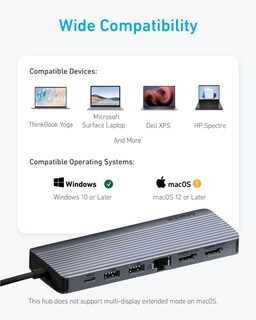 Foto 3 | Estación De Acoplamiento Anker Usb C 14 En 1 Con Hdmi 4k Y Pd De 100 W - Venta Internacional.