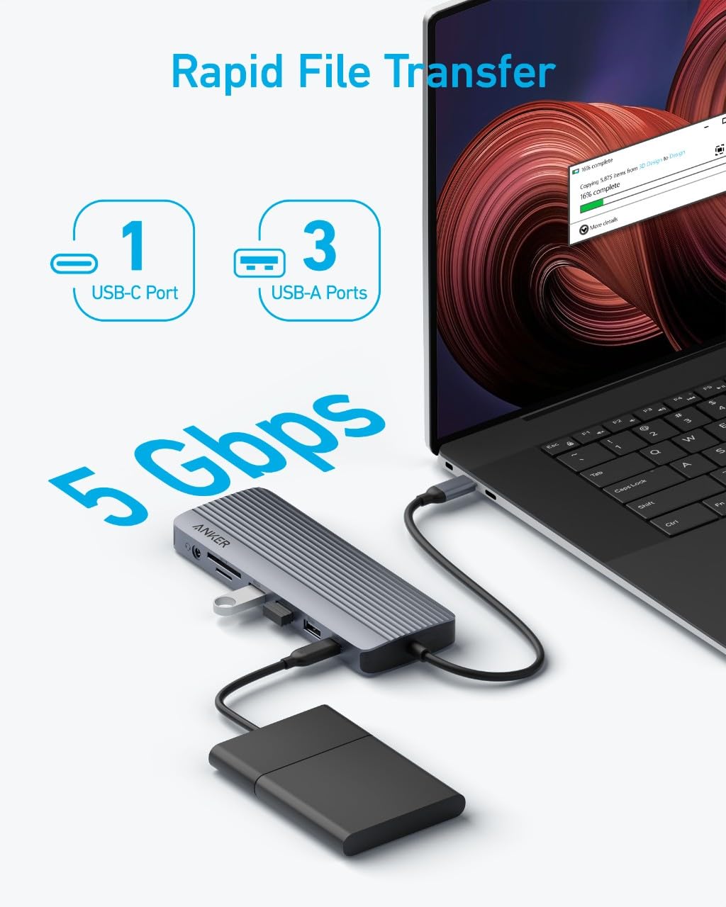 Foto 6 pulgar | Estación De Acoplamiento Anker Usb C 14 En 1 Con Hdmi 4k Y Pd De 100 W - Venta Internacional.