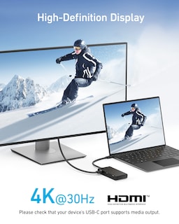Foto 4 | Hub Usb C Anker 332 5 En 1 Con Suministro De Energía 4k Hdmi De 100 W - Venta Internacional.