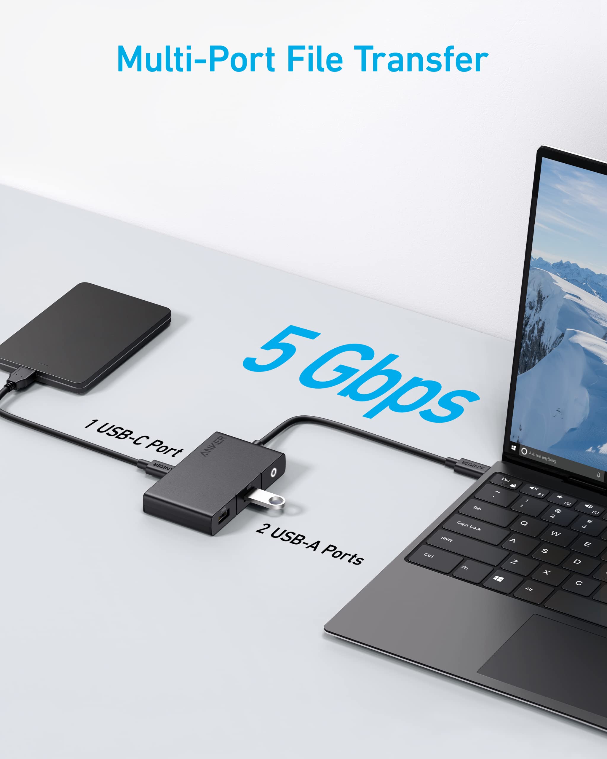 Foto 5 | Hub Usb C Anker 332 5 En 1 Con Suministro De Energía 4k Hdmi De 100 W - Venta Internacional.