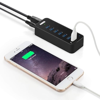 Foto 3 | Hub De Datos Usb 3.0 Anker De 7 Puertos Con Adaptador De Alimentación De 36 W - Venta Internacional.